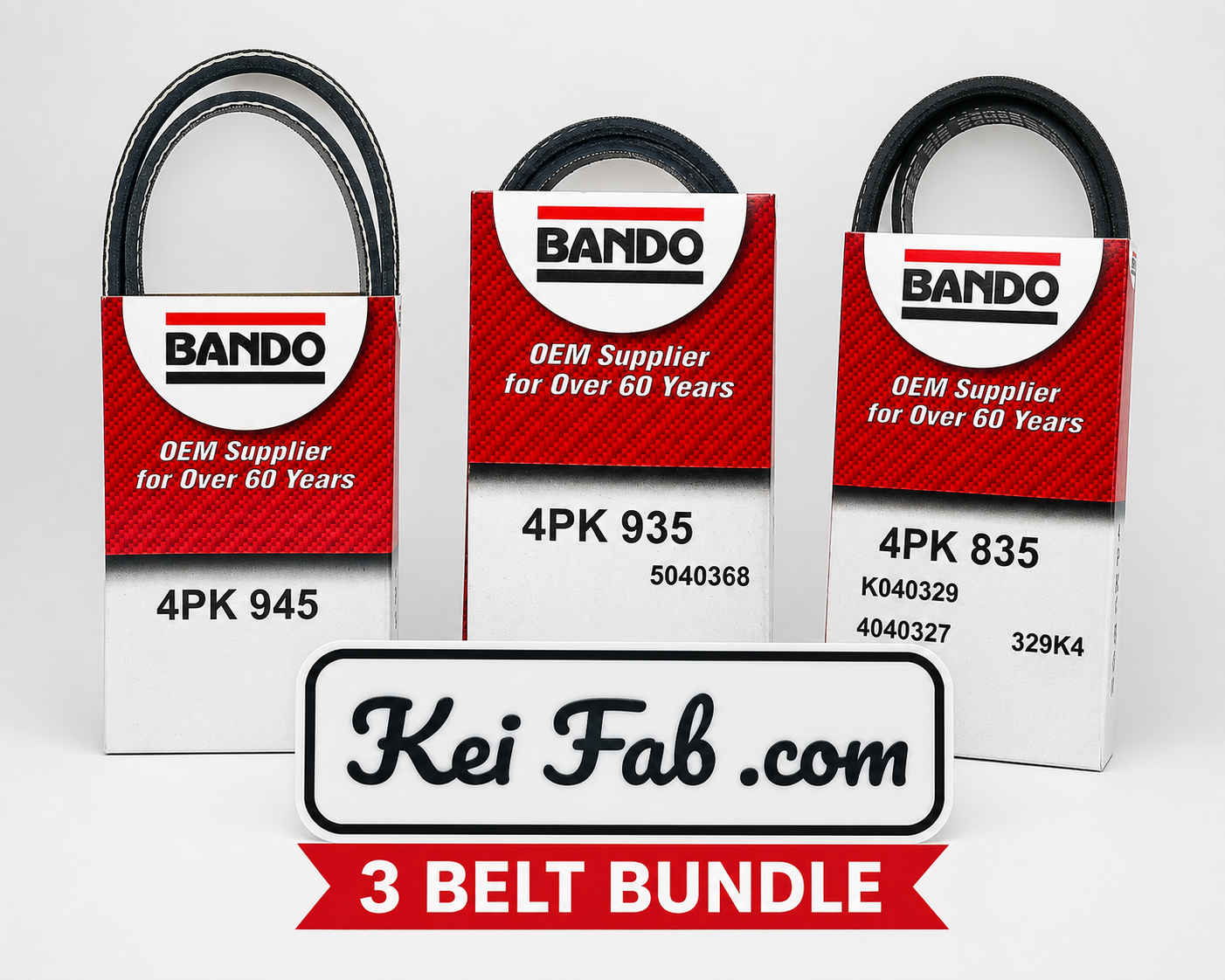 Drive Belt Bundle for Honda Stepwgn RF1/RF2 – Alternator, A/C & Power Steering Belts