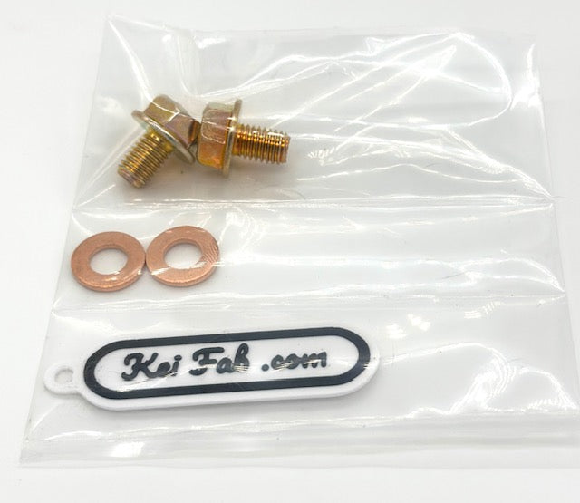 Honda Acty HA4 Coolant Drain Bolts – Pair w/ Copper Crush Washers