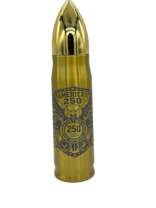 America 250th Anniversary Munition Bullet Tumbler