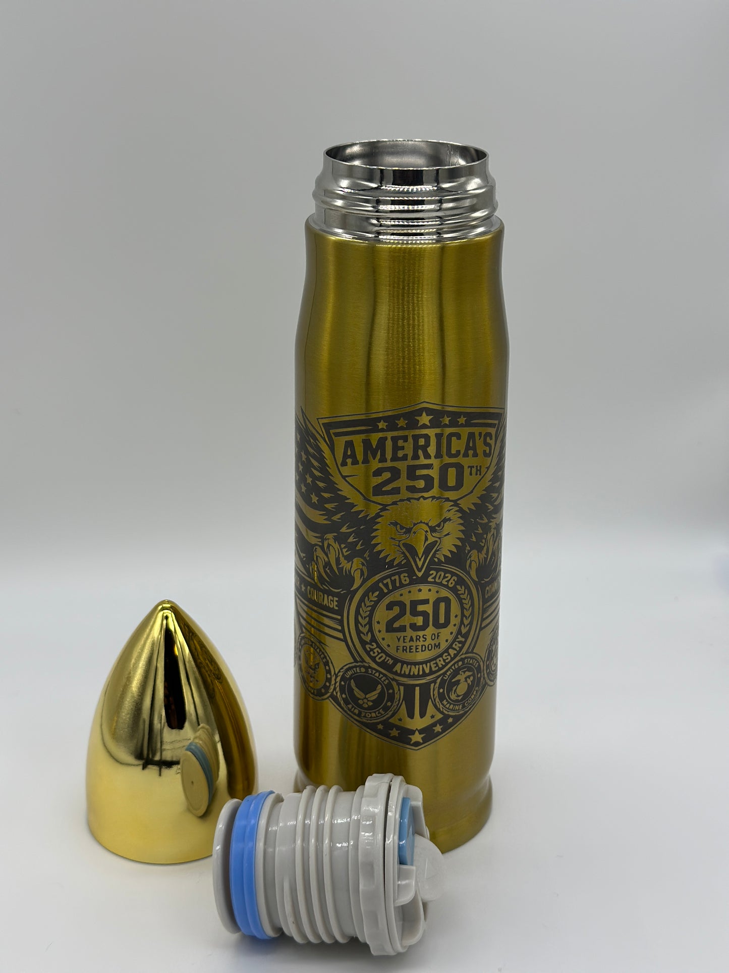 America 250th Anniversary Munition Bullet Tumbler