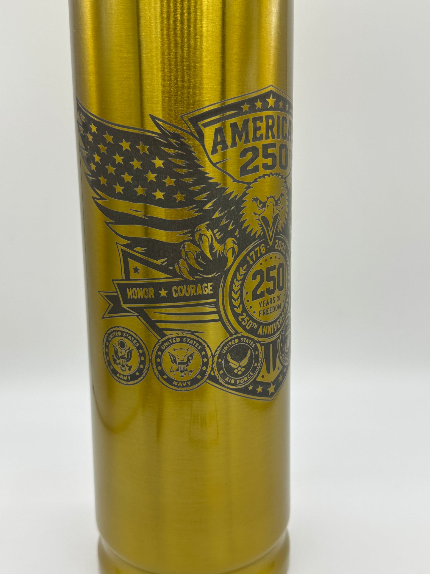 America 250th Anniversary Munition Bullet Tumbler