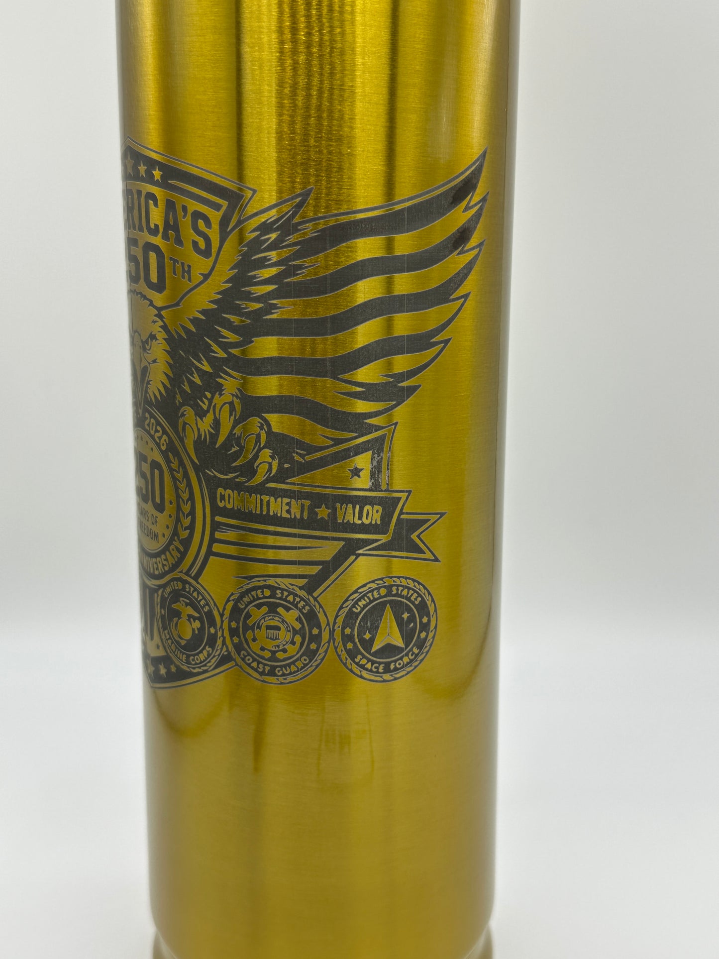 America 250th Anniversary Munition Bullet Tumbler