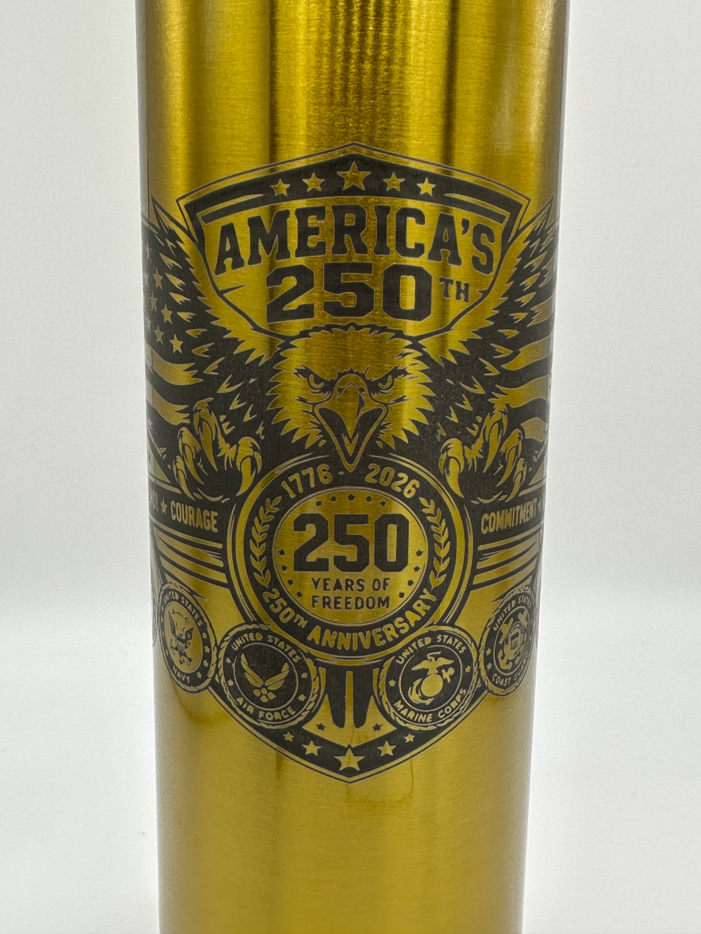 America 250th Anniversary Munition Bullet Tumbler